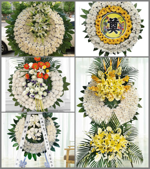 山东济宁兖州区黄屯街道茶庵村花圈速递